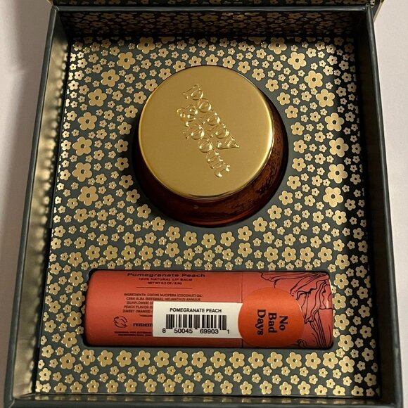 PRICE DROP Poppy & Pout 100% Natural Pomegranate Peach Lip Care Duo - Picture 3 of 5